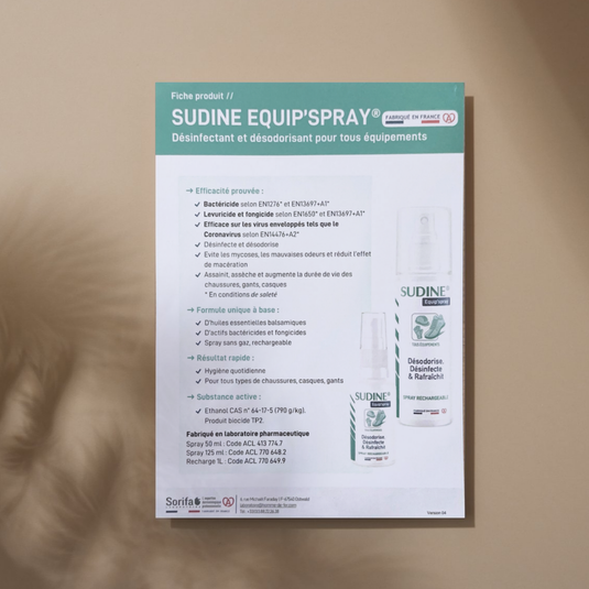10 Sudine Equip'Spray flyers - My Podiatry product sheet 