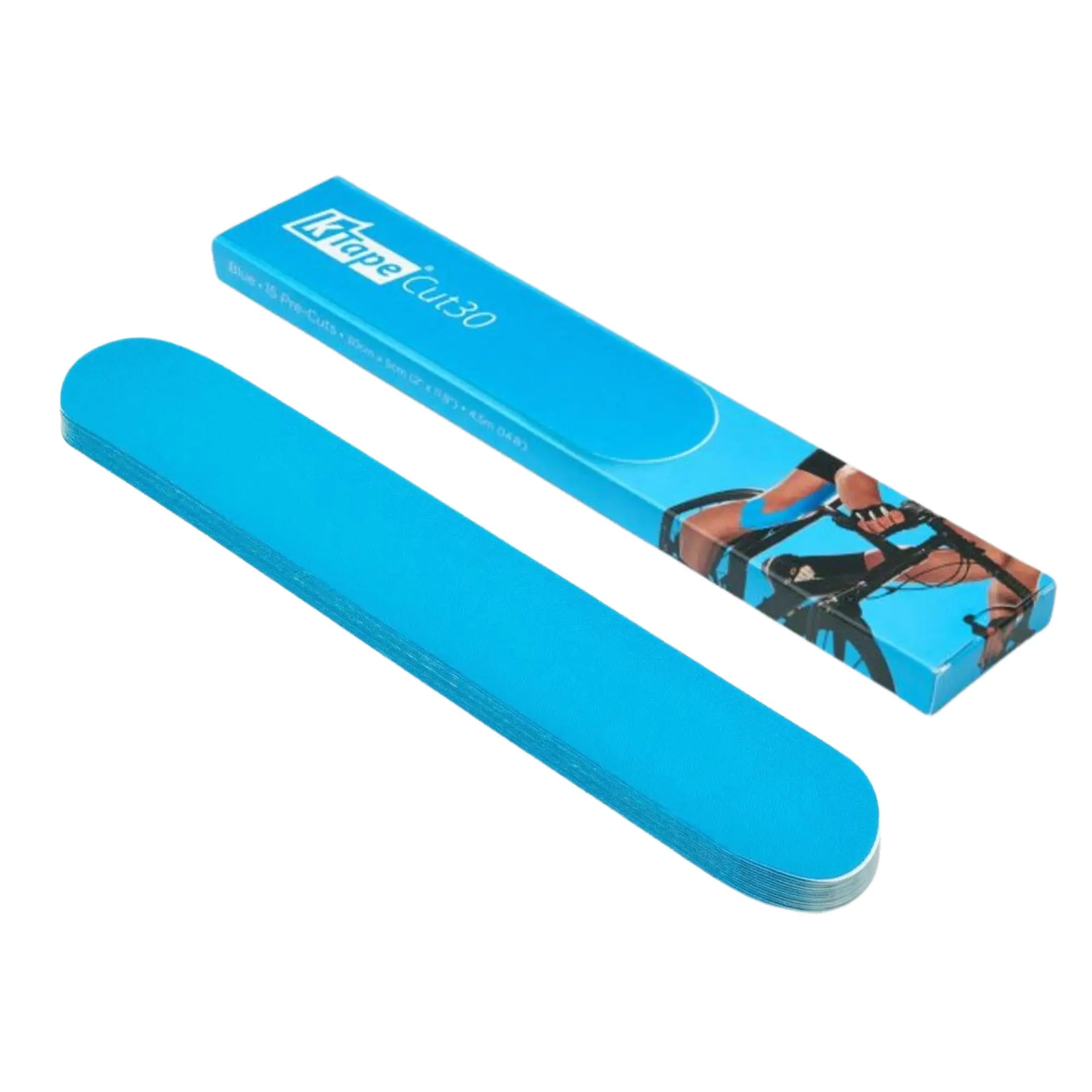 15 Bandes taping prédécoupées - 30 cm - K-Tape Cut K-Tape  Bleu-Clair