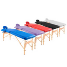 Opklapbare houten massagetafel 182 x 60 cm zonder rugleuning - 6 kleuren