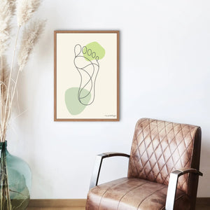 Affiche décorative - Empreinte artistique du pied My Podologie  50 x 70 cm