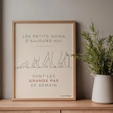 Decoratieve poster - Afwikkelen van de bewegende voet