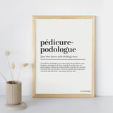 Decoratieve poster pedicure-podoloog kantoor