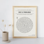 Decoratieve labyrintposter - Wachtkamer voor pedicure-podologiekantoor
