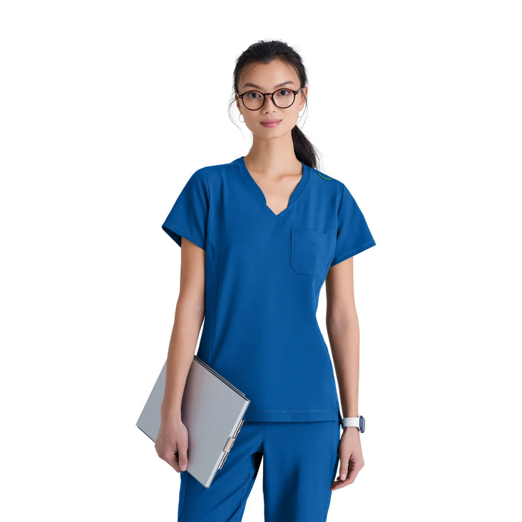 Alba - Tunique col V - Femme - Grey’s Anatomy Evolve Grey’s Anatomy  Bleu Roi / XL