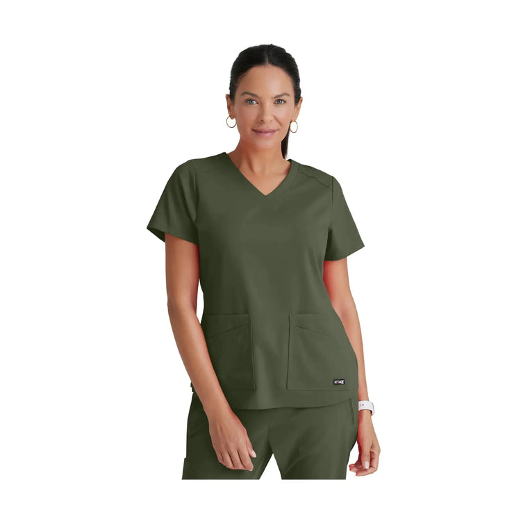 Aura - V-neck tunic - Women - Grey’s Anatomy Stretch Grey’s Anatomy  Olive Green / XL
