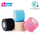 Elastisch plakband - 5cm x 5m - 5 kleuren - K-Tape