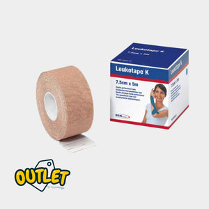 Elastisch plakband voor taping 7,5cm x 5m - Huidskleur - Leukotape K - BSN Medical // Opruiming Opruiming 