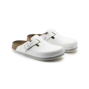 Boston Super Grip - Natural Leather Clog - Birkenstock Birkenstock White-Narrow-48