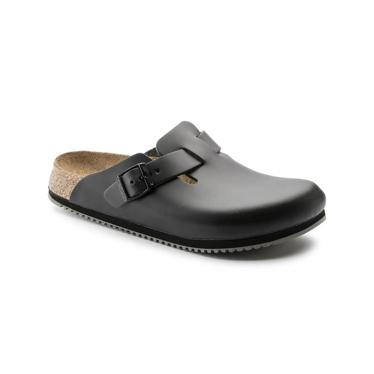 Boston Super Grip - Clog Natural Leather - Birkenstock Birkenstock  Black-Narrow-48