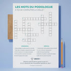 Carnet de jeux enfant : Les mots du podologue (mots fléchés)