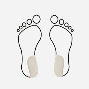 Coin supinateur de stabilisation large - 10 mm - en caoutchouc - shore 35-40 - 5 paires - Beige