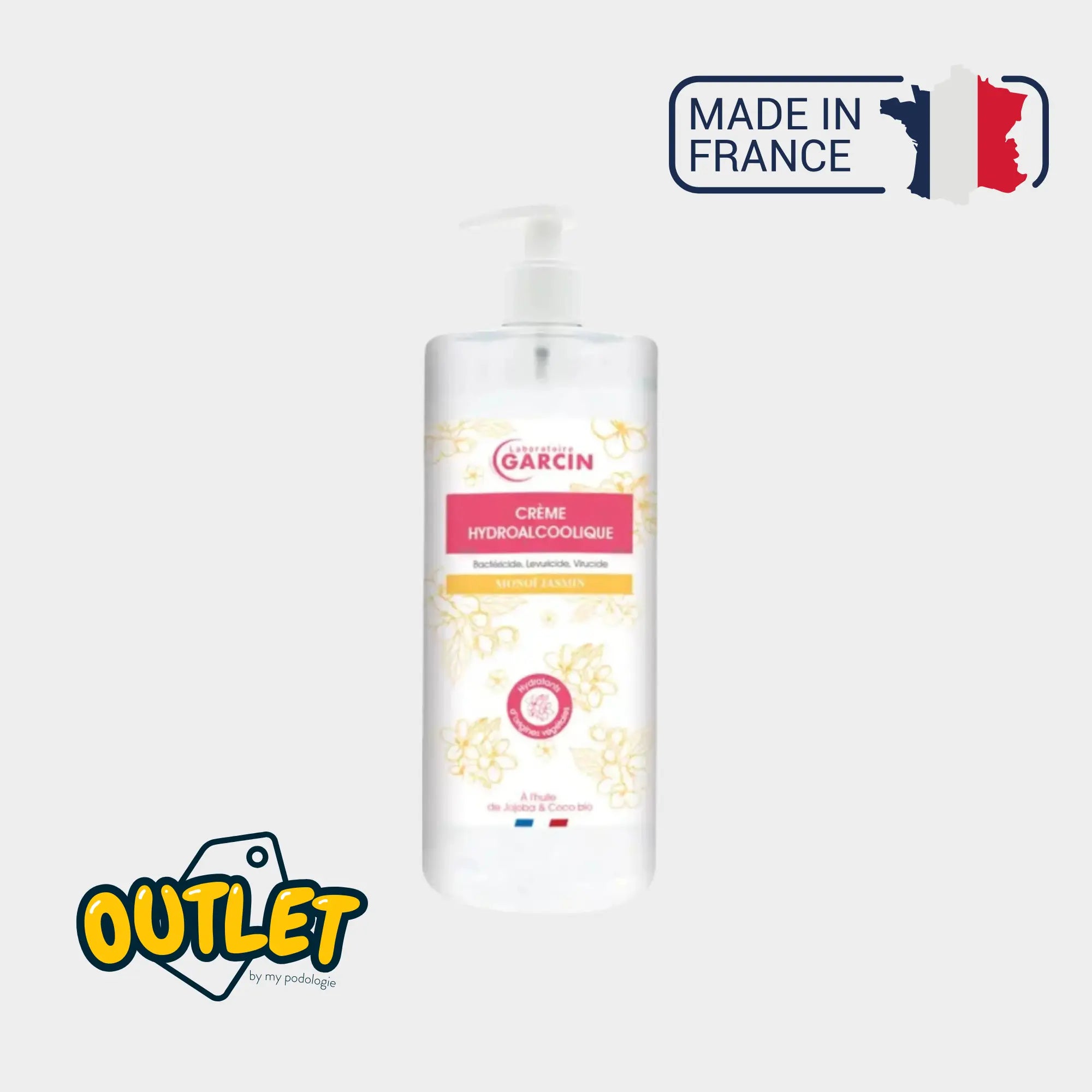 Crème Hydroalcoolique Monoï Jasmin - Laboratoire Garcin // Destockage Destockage 