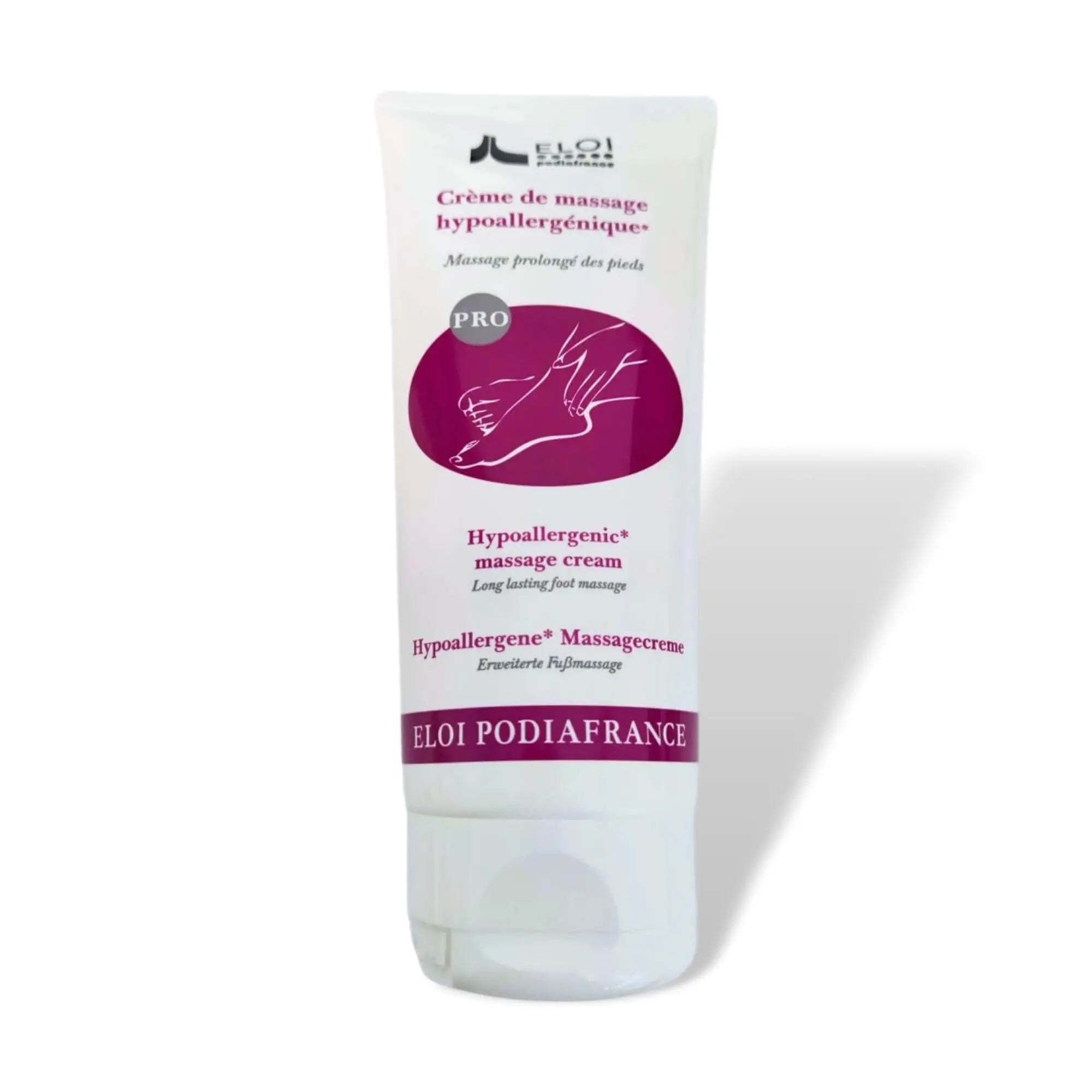Crème neutre de massage hydratante hypoallergénique - 200 ml - Eliderma - My Podologie