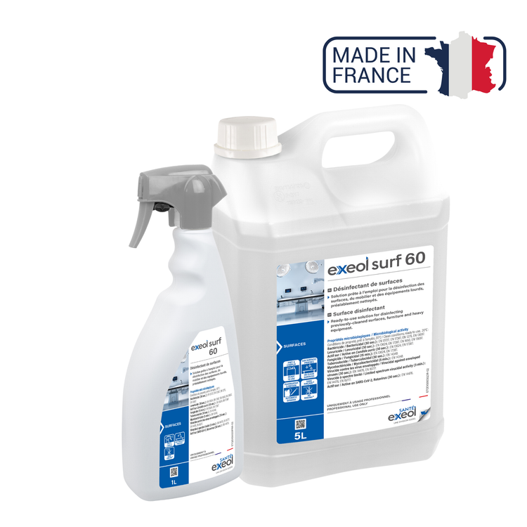 Désinfectant des surfaces - Exeol surf 60 - Sodel Exeol 