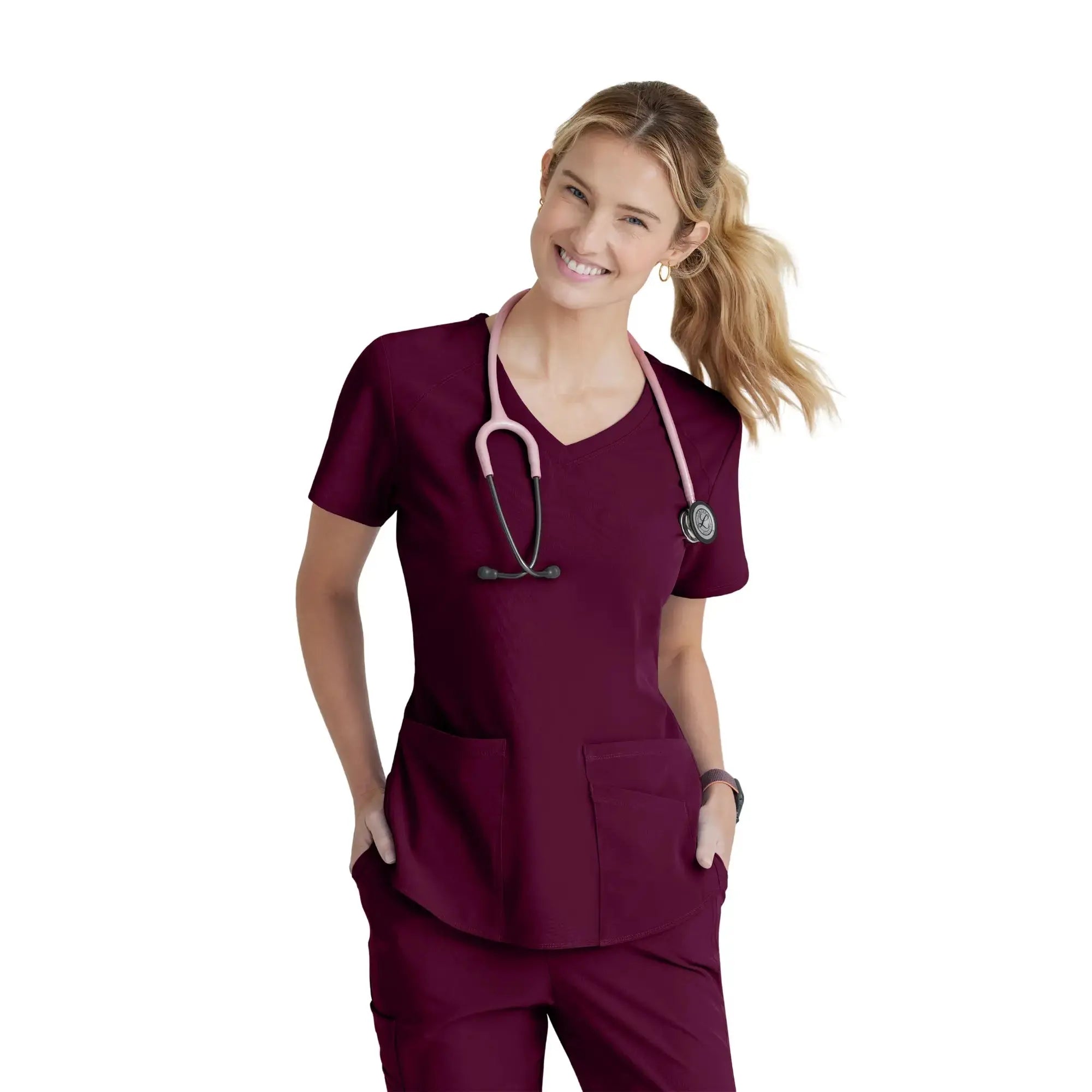 Elva - Tuniek met V-hals - Dames - Skechers SKECHERS Bordeaux / XL