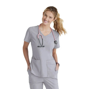 Elva - Tuniek met V-hals - Dames - Skechers SKECHERS Lichtgrijs / XL