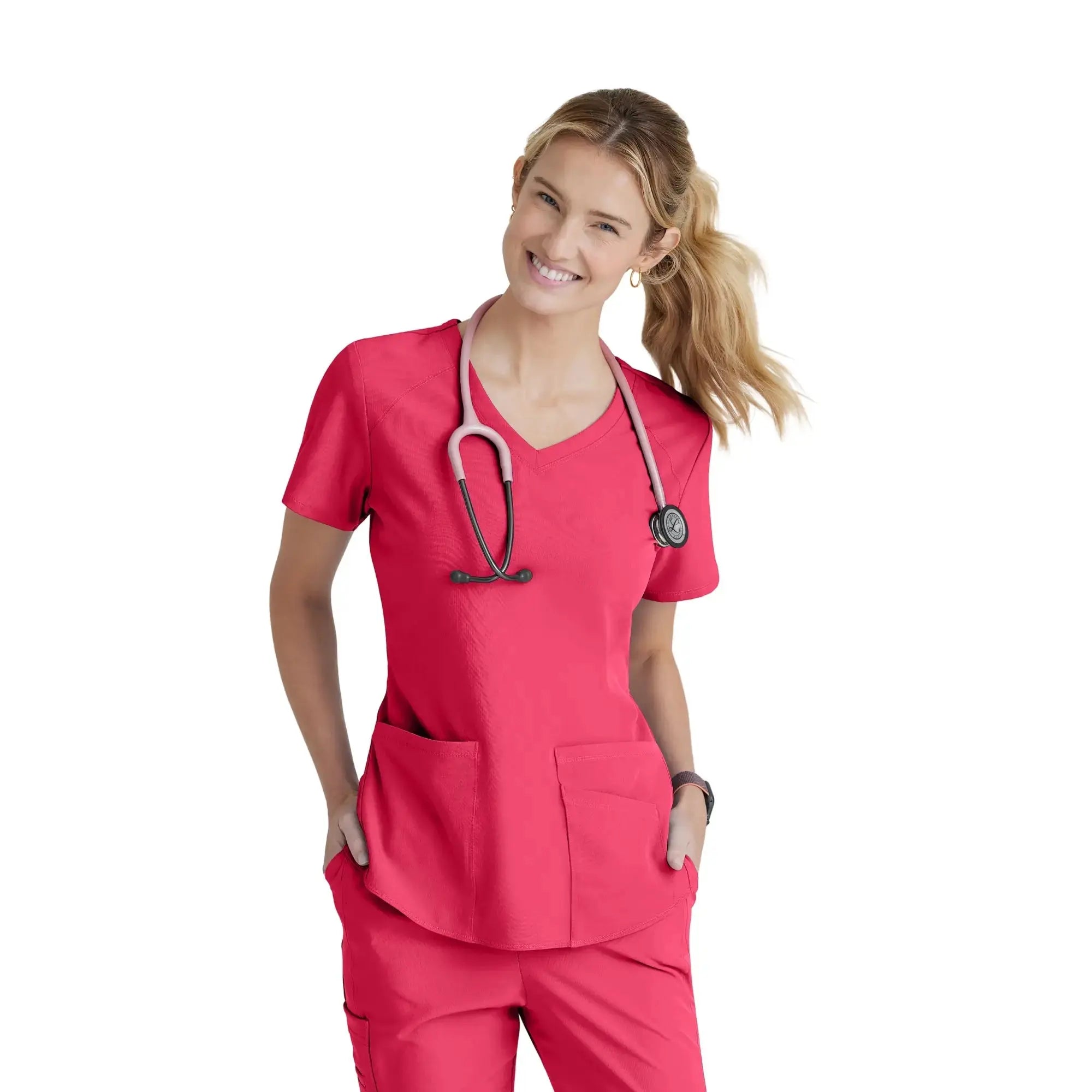 Elva - Tuniek met V-hals - Dames - Skechers SKECHERS Roze / XL