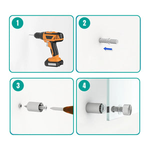 Entretoises de fixation - Compatibles plaques plexiglas et alu-dibond - Lot de 4 My Podologie 