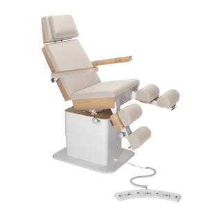 Fauteuil de pédicurie - MOON - Relevage électrique - Filaire - Ruck My Podologie  Naturel-3-moteurs-Chêne