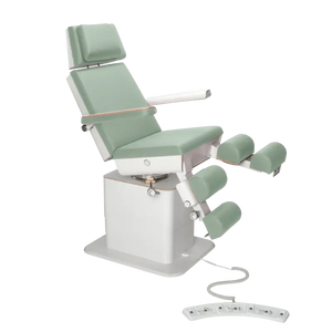 Fauteuil de pédicurie - MOON - Relevage électrique - Filaire - Ruck My Podologie  Sauge-5-moteurs-Blanc