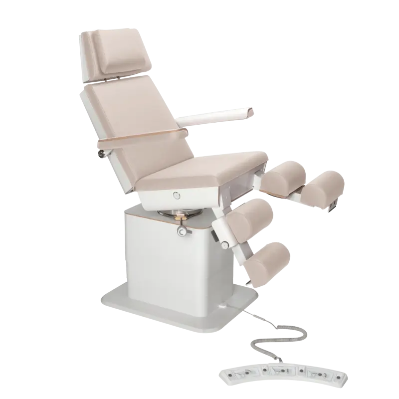 Fauteuil de pédicurie - MOON - Relevage électrique - Filaire - Ruck My Podologie  Naturel-3-moteurs-2-Blanc
