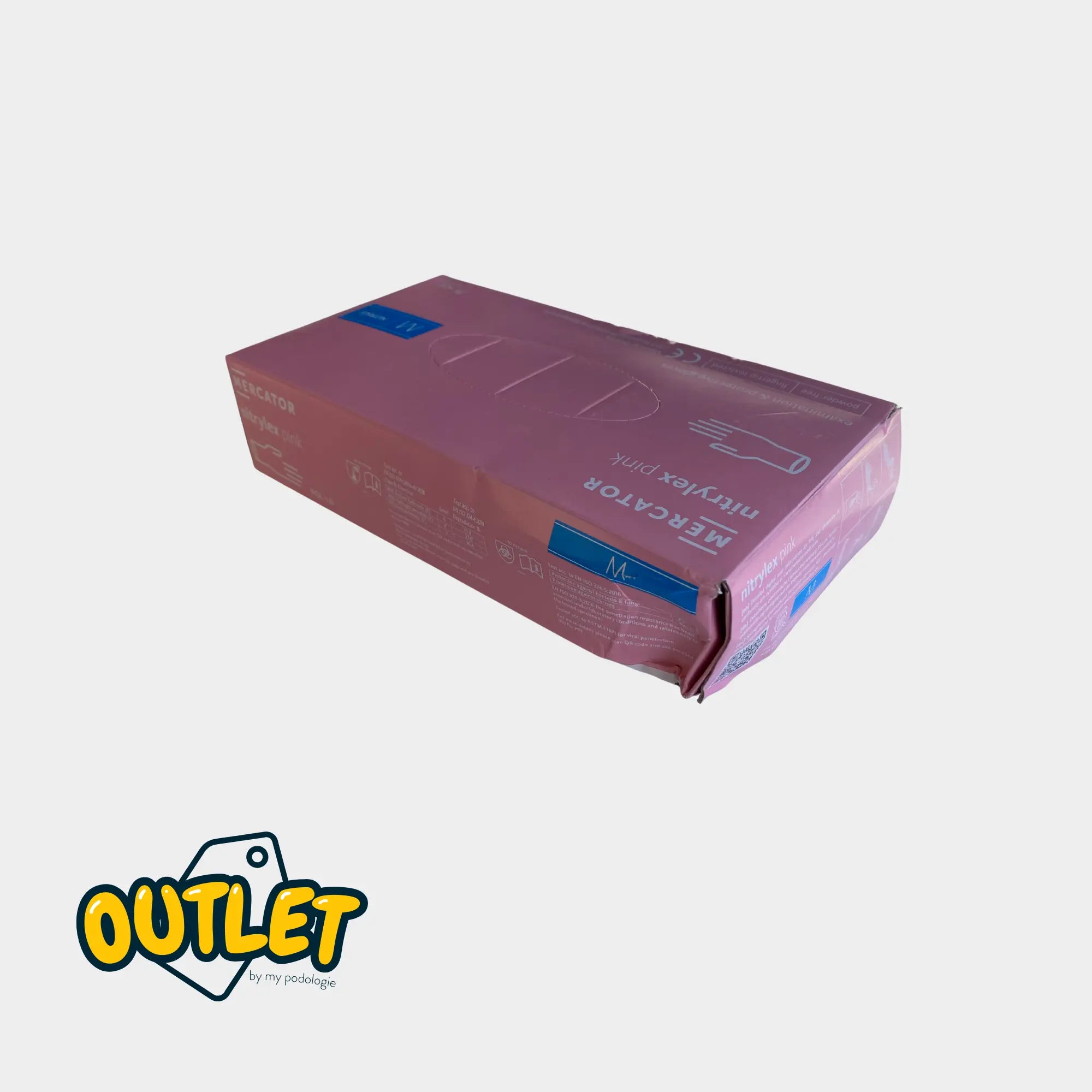 Onderzoekshandschoenen - roze nitril - maat S - My Médical // Clearance Clearance 