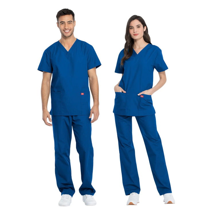 Hossegor - Ensemble médical - Tunique col V et pantalon - Unisexe - Dickies Dickies  Bleu Roi / XXXL