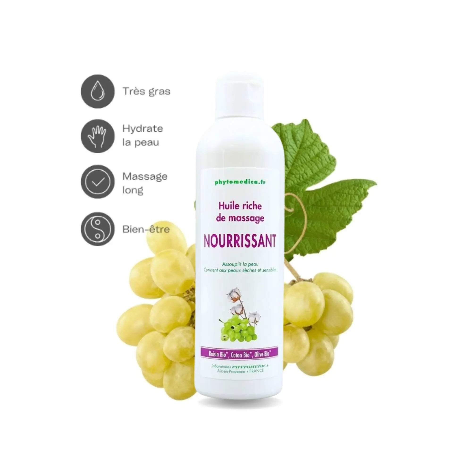 Rijke voedende massageolie - 500 ml - Phytomedica Laboratoires Phytomedica 