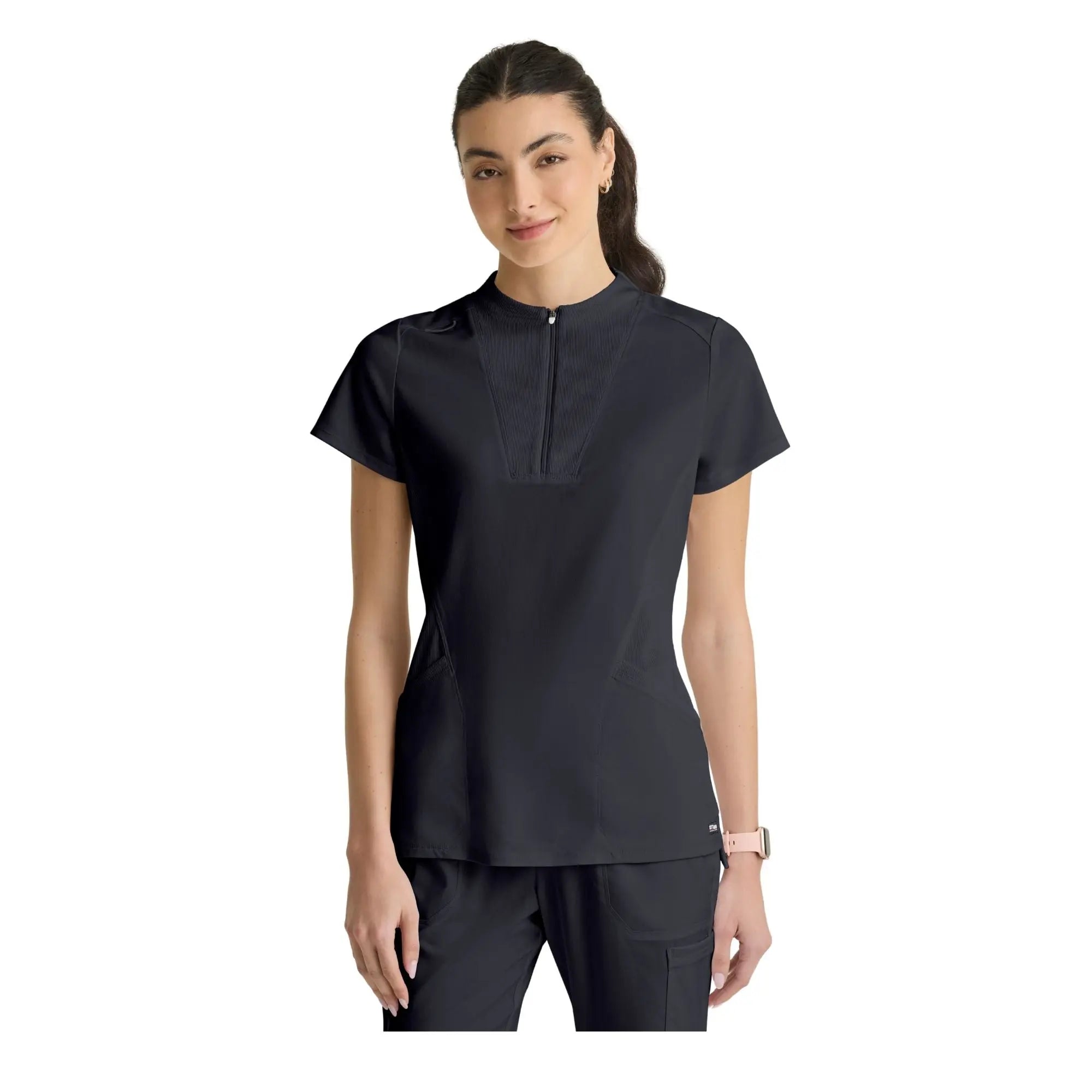 Kristi - Tuniek met hoge hals en ritssluiting - Dames - Grey's Anatomy Stretch Grey's Anatomy 