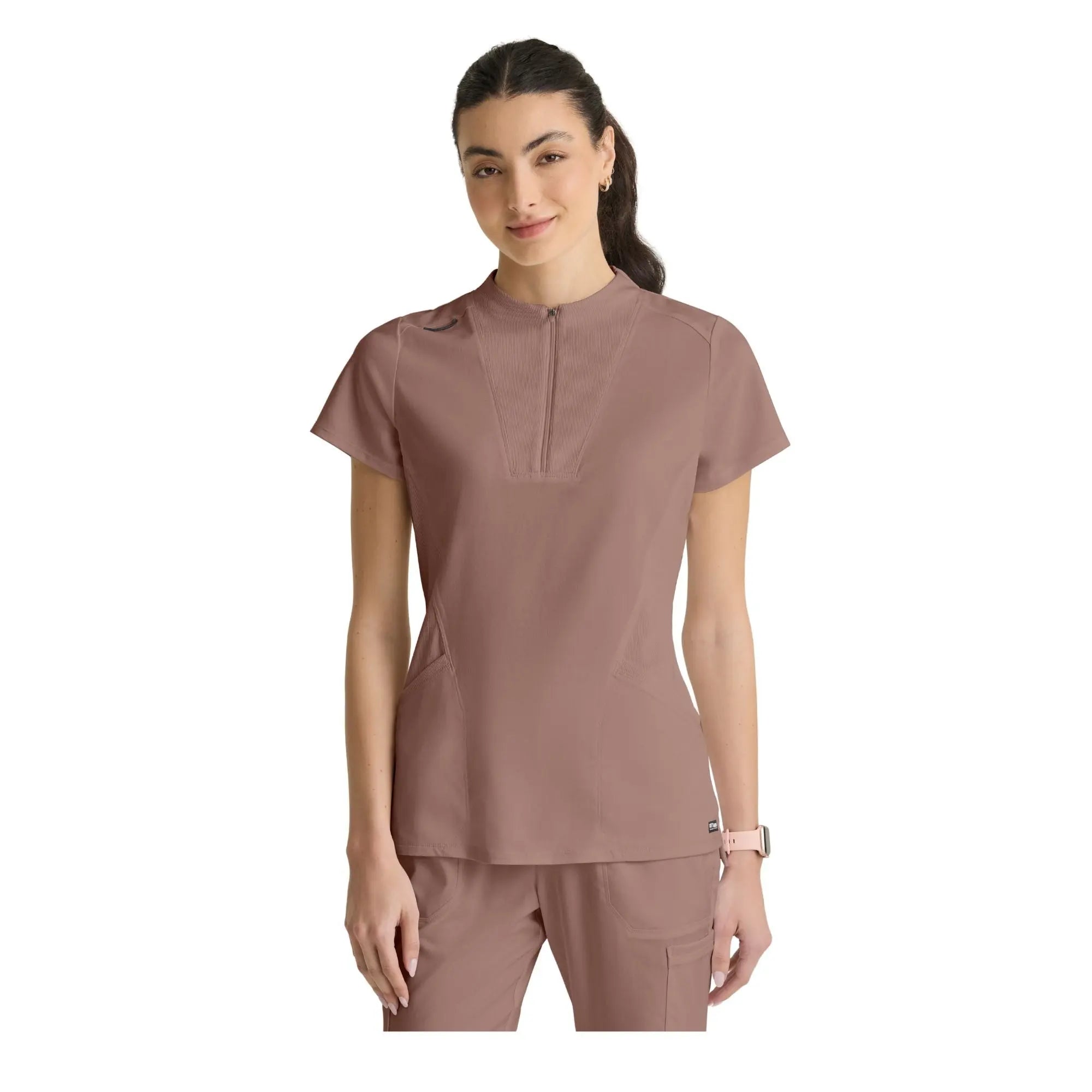 Kristi - Tuniek met hoge hals en ritssluiting - Dames - Grey's Anatomy Stretch Grey's Anatomy 