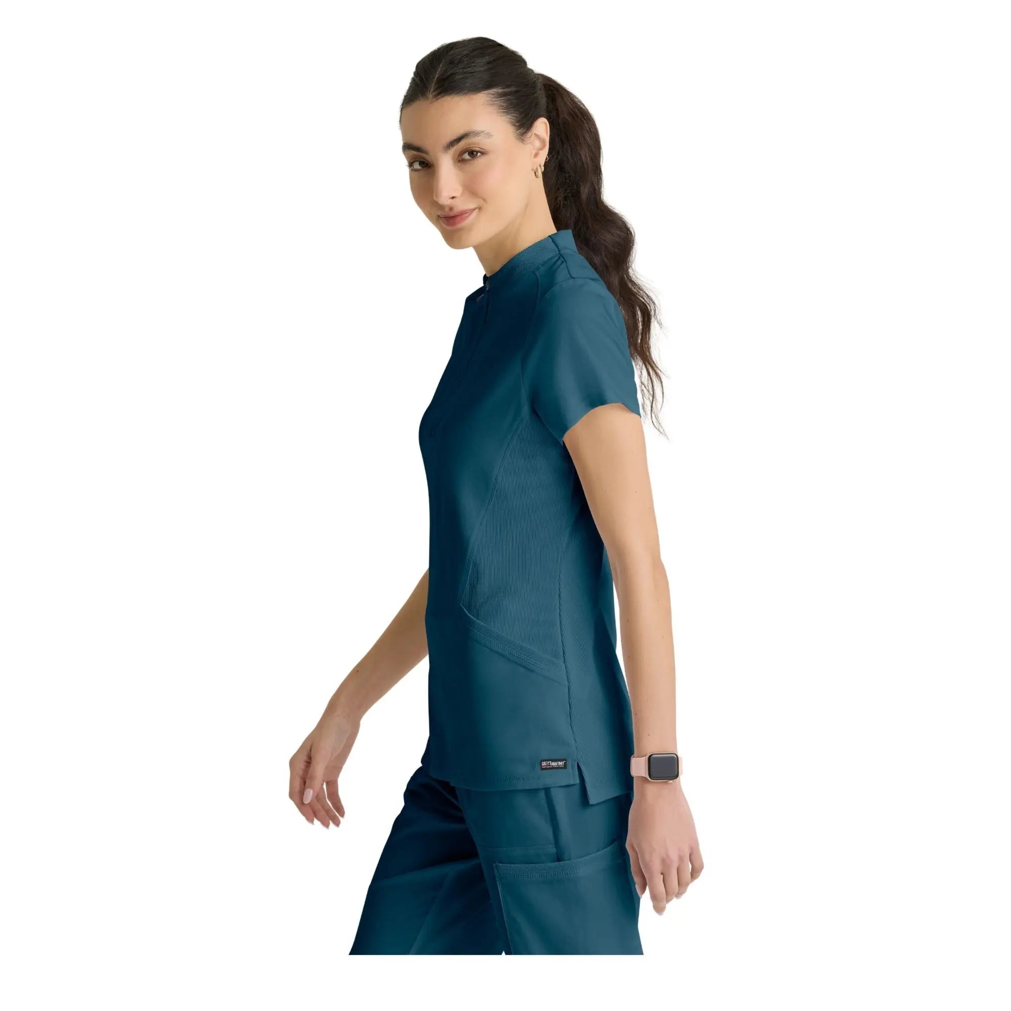 Kristi - Tuniek met hoge hals en ritssluiting - Dames - Grey's Anatomy Stretch Grey's Anatomy 