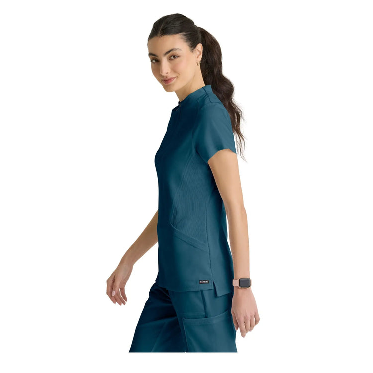 Kristi - Tuniek met hoge hals en ritssluiting - Dames - Grey's Anatomy Stretch Grey's Anatomy 