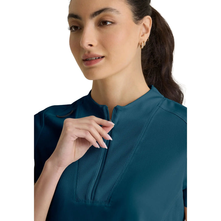Kristi - Tuniek met hoge hals en ritssluiting - Dames - Grey's Anatomy Stretch Grey's Anatomy 