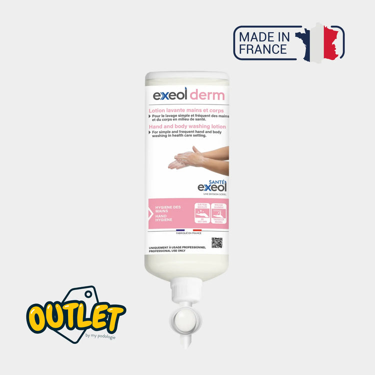Lotion lavante mains et corps - Exeol derm - Sodel // Date courte Exeol  1-flacon-Airless-de-1L