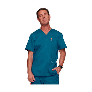 Lourdes - Tunique col V - Homme - Cherokee Cherokee Authentic Workwear  Bleu-Canard-3XL