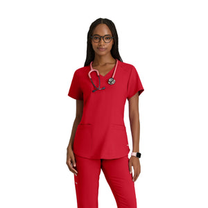 Luma - Tunique col V - Femme - Grey’s Anatomy Evolve Grey’s Anatomy  Rouge / XL
