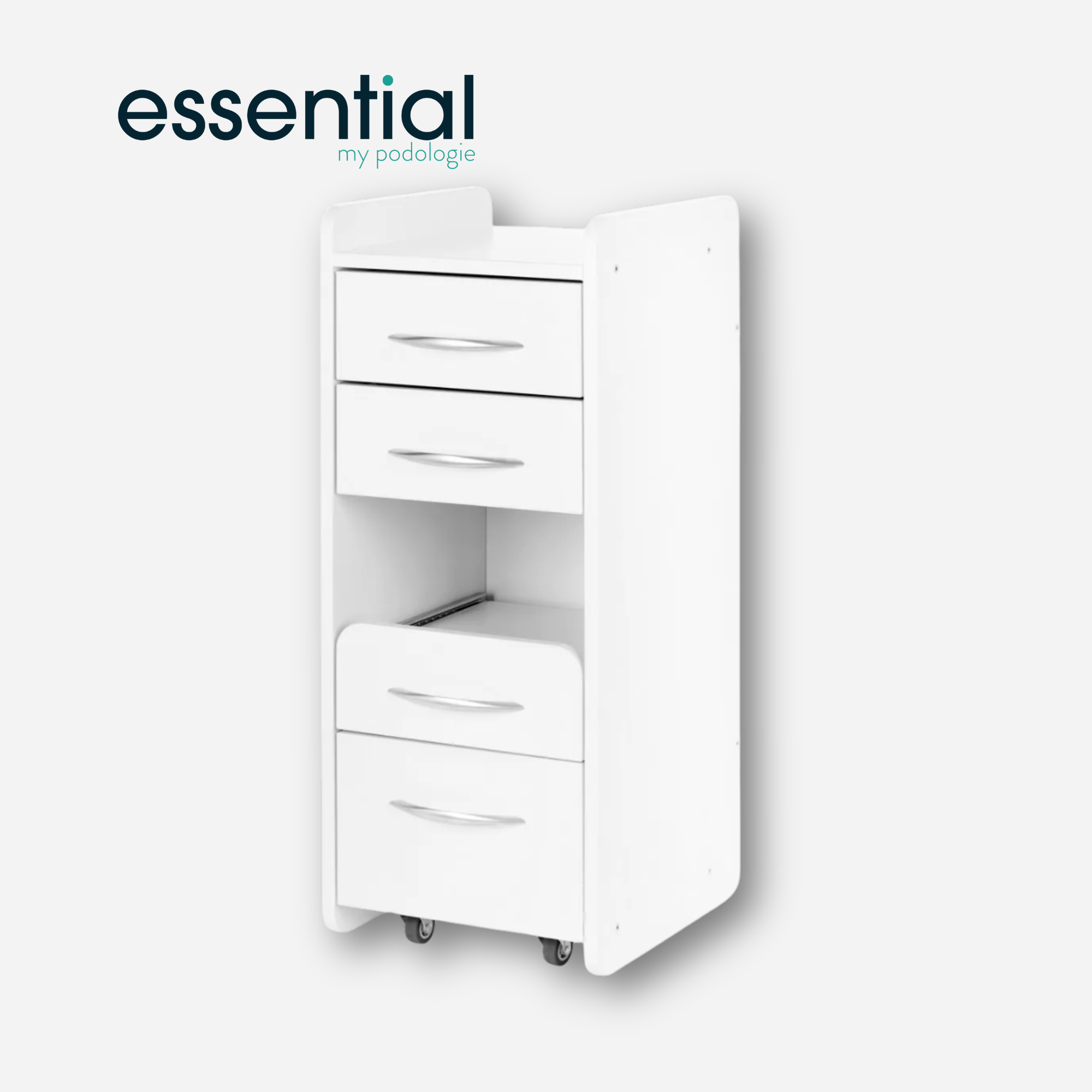 Meuble sur roulette - 969 Blanc - Essential by My Podologie Essential 