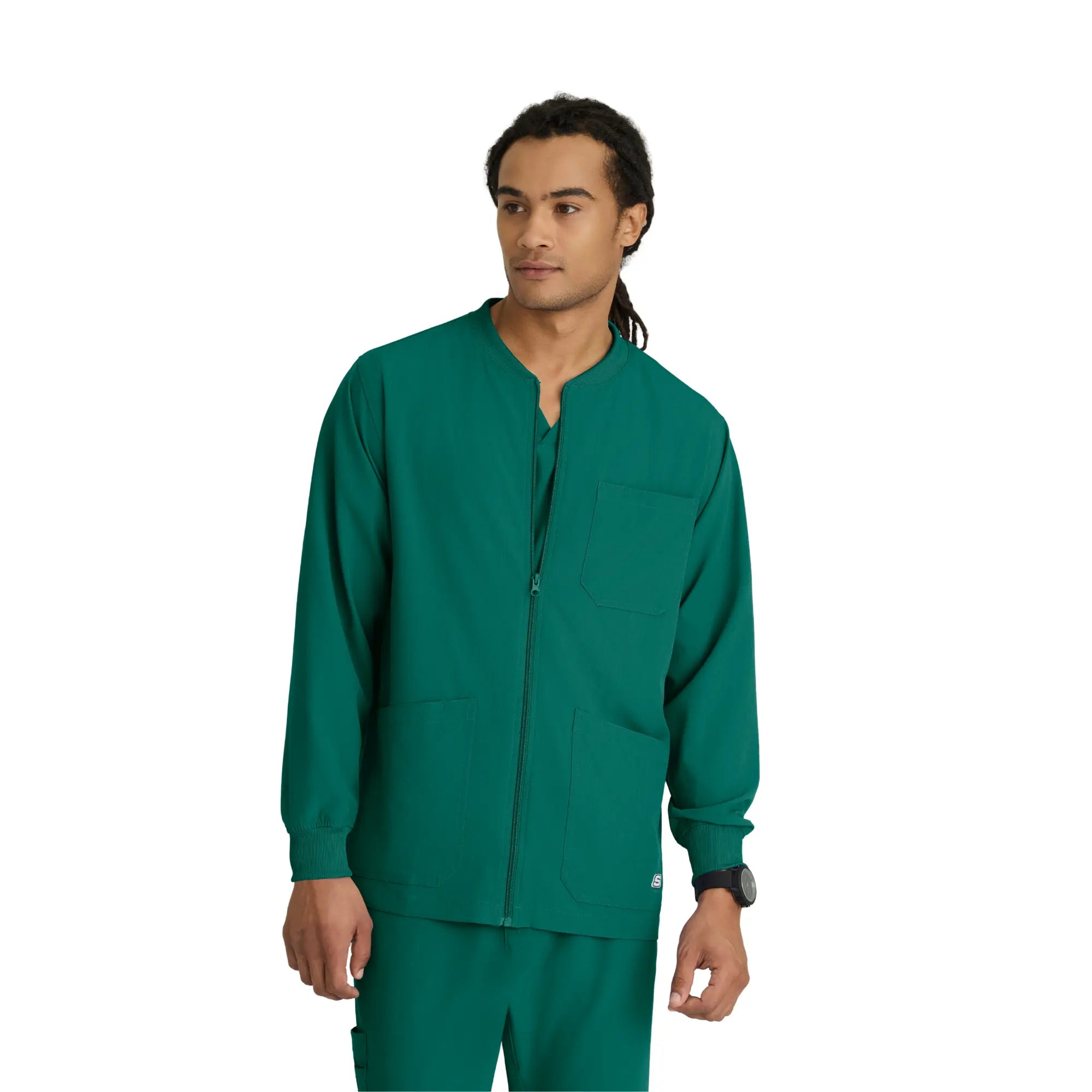 Oly - Veste médicale col rond - Homme - Skechers SKECHERS  Vert Chasseur / XL