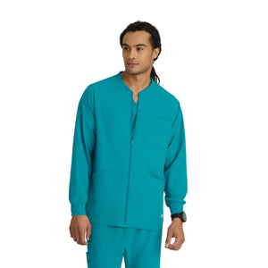 Oly - Veste médicale col rond - Homme - Skechers SKECHERS  Bleu Caraïbes / XL