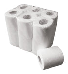 Wit 2-laags toiletpapier met reliëf - 180 vellen - 12 rollen
