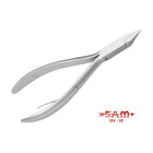 Nageltang - RVS - Gesatineerde afwerking - Rechte snede - Platte bek - 13 cm - Sam