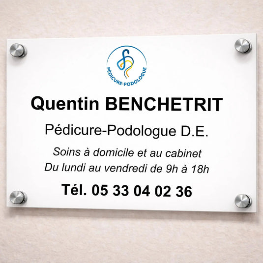 Personaliseerbare professionele pedicure-podoloog plaquette My Podology 