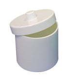 Witte melamine katoenen pot met deksel