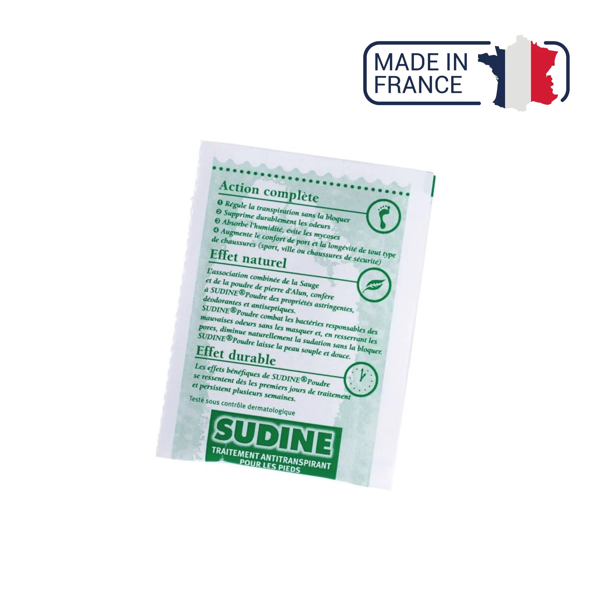Poudre traitement anti-transpirant pour les pieds - Sudine Laboratoire Sorifa 