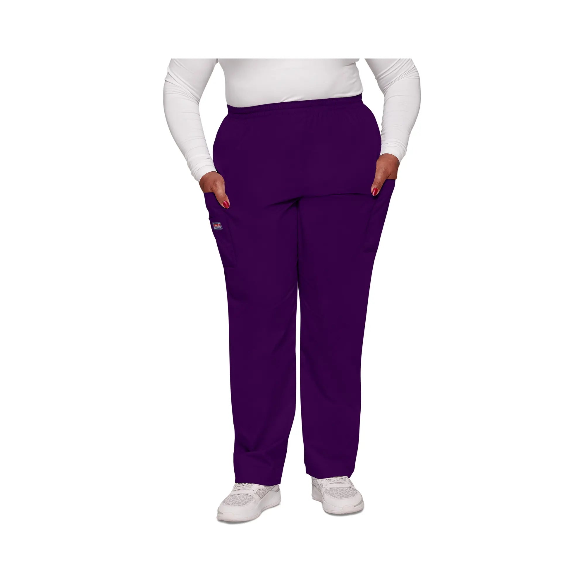Seignosse - Pantalon cargo médical - Femme - Cherokee - Couleur 2 Cherokee Authentic Workwear  Aubergine-XXXL
