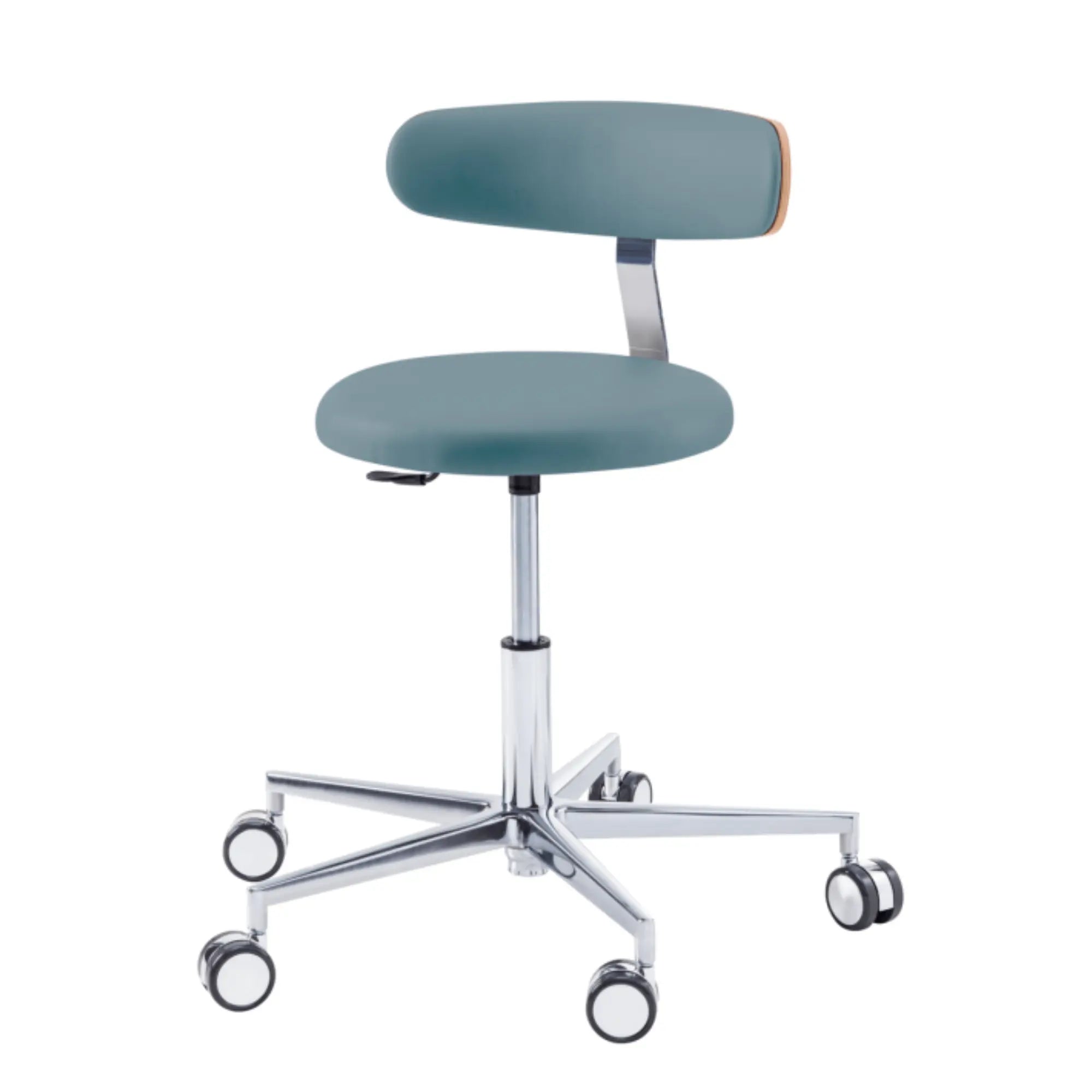 Siège praticien - ROUND - Ruck - Ressort à Gaz Long Ruck  Océan-Dossier-Radius-CPL-Noyer