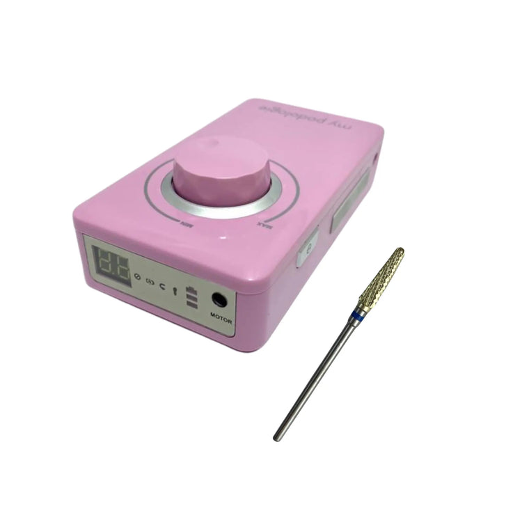 Starting pack étudiant "soins à domiciles" - 1 micromoteur Podo38S rose + 1 fraise à ongle carbure de tungstène Expert 