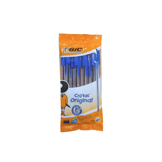 Balpennen - medium blauw 1 mm - Cristal Original - 8 stuks - BIC Bic 