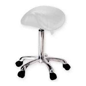 Tabouret ergonomique ERGO - Forme selle - 3 couleurs My Podologie  Blanc