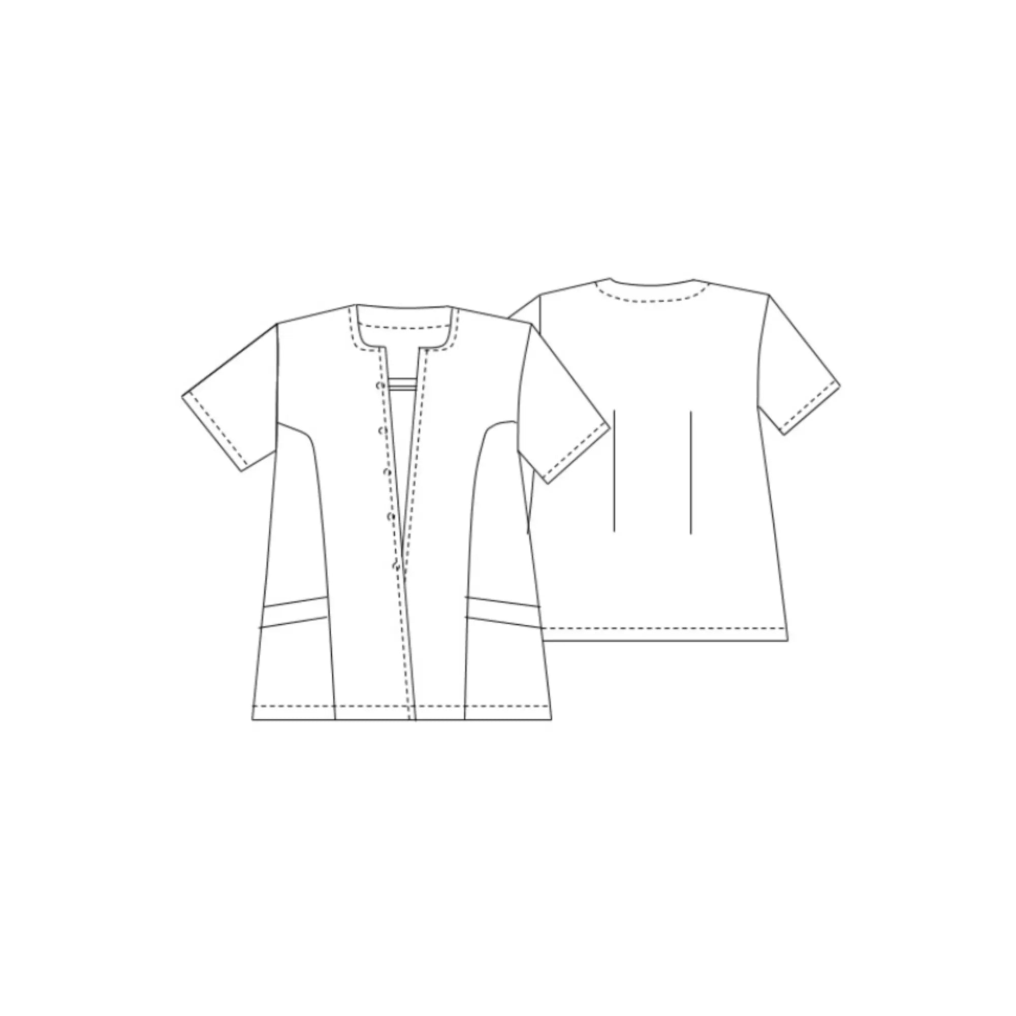 Violette - Tunique - Manches courtes - Femme - 75 cm 